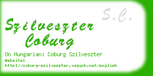 szilveszter coburg business card